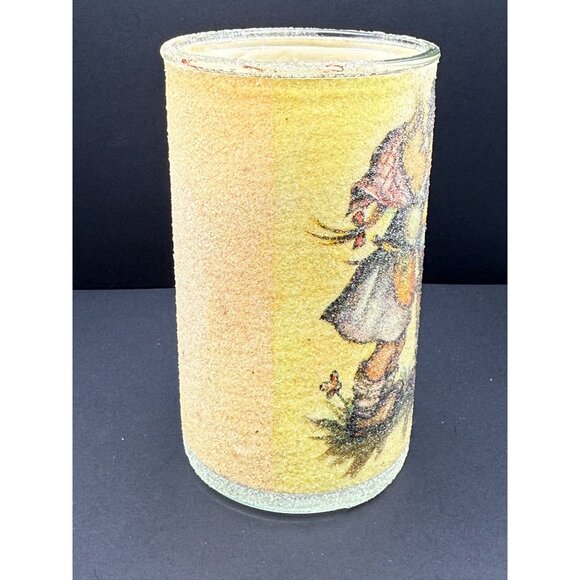 Vintage Sugar Frosted Jar Candle Holder Hummel girl kissing boy - Picture 4 of 6